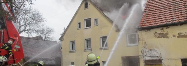 Wohnhausbrand in Zandt bei Lichtenau