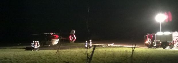 Absichern des Hubschrauberlandeplatzes