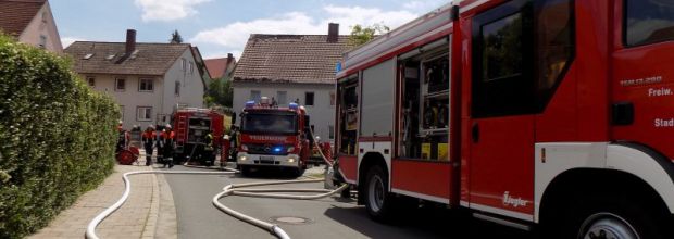 Wohnhausbrand in Weihenzell
