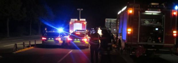 Verkehrsunfall auf der B14