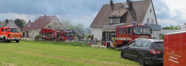 Dachstuhlbrand in Winterschneidbach