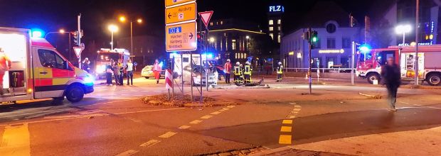 Verkehrsunfall auf der Schlosskreuzung